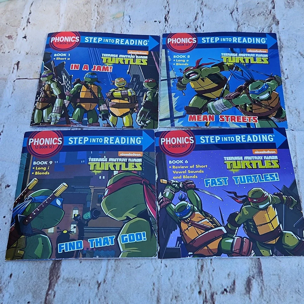 Phonics Step Into Ready Teenage Mutant‎ Ninga & Paw Patrol Lot Of 14